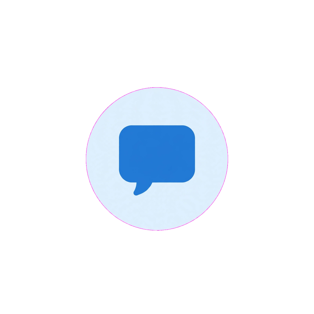 Content clarification chat bubble icon for AffordablyUSA