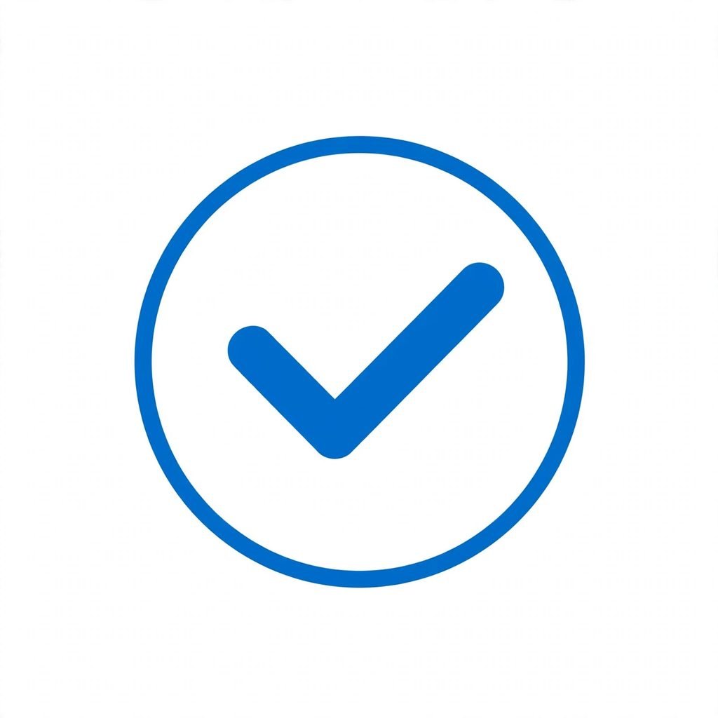 Free and easy to use icon - blue checkmark in circle