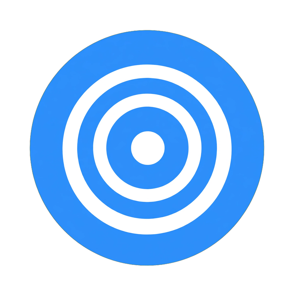 Personalized estimates icon - blue target symbol for grocery budget calculator