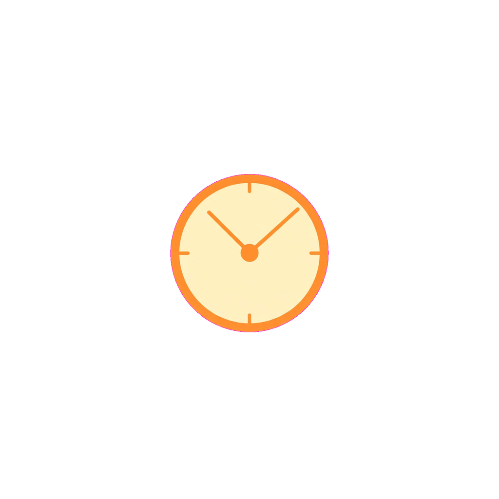 Business hours clock icon yellow for AffordablyUSA contact