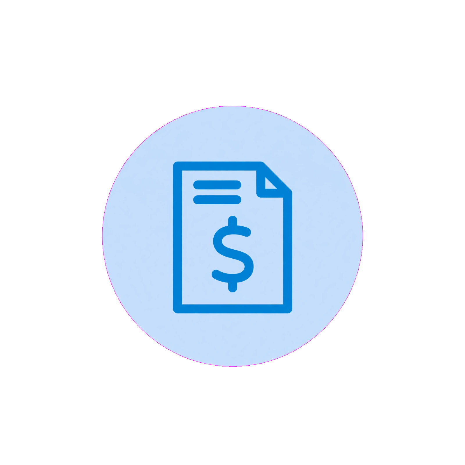Internal Revenue Service official resource icon with dollar document symbol